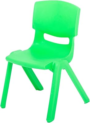 Chaise éducative en plastique durable pour enfants (vert, 28 cm)