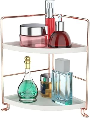 Fymbo étagère de rangement sur pied pour salle de bain à 2 niveaux