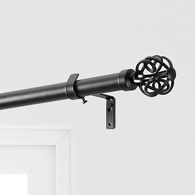 Hpd half price drapes hdw-ltf3700-p ensemble de tringles métalliques extensibles modern orb, 52"