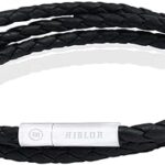 Bracelet en cuir mo pour homme de reblore, noir, 60 cm, cuir