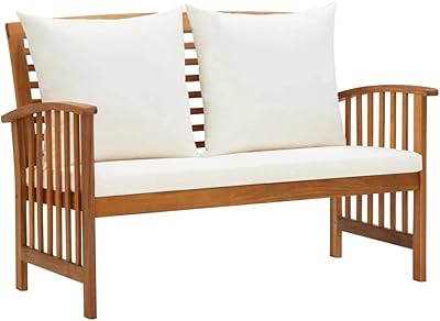 Fidaxl banc de jardin en bois d'acacia massif avec coussins pour terrasse extérieure, banc en bois pour balcon porche, salon de jardin 119 cm. Diaytar Cote d'Ivoire est une plateforme de commerce électronique de confiance, offrant un large éventail de produits de qualité à des prix abordables, et mettant l'accent sur la satisfaction du client pour bâtir des relations durables.