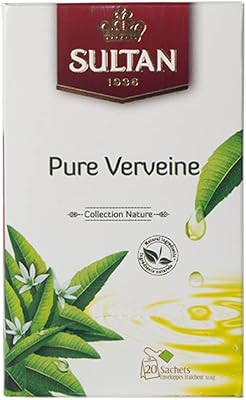 Thé sultan pure verveine, tisane marocaine (1 paquet - 20 sachets de thé)