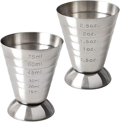 Tasse à mesurer cozehome en acier inoxydable, capacité 75 ml, tasse à mesurer 5 pièces, lot de 2. DIAYTAR COTE D'IVOIRE est une boutique en ligne généraliste qui propose plus de 300000 références pour satisfaire les besoins de ses clients. Elle est leader dans son secteur en Côte d'Ivoire.