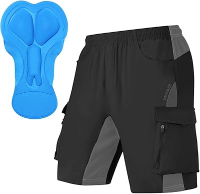 Short de vélo de montagne pour hommes, short de cyclisme léger et rembourré