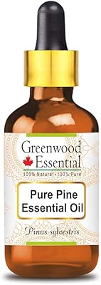 Huile essentielle de pin pur greenwood essential (pinus sylvestris) avec compte-gouttes en verre