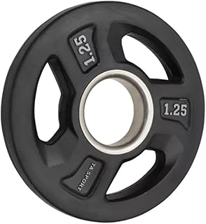 Plaque en caoutchouc ta sport avec bord en acier inoxydable, 1,25 kg, noir