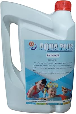 Aqua plus ph liquide pour piscine, spa, bains jacuzzi et fontaine. réduit le niveau