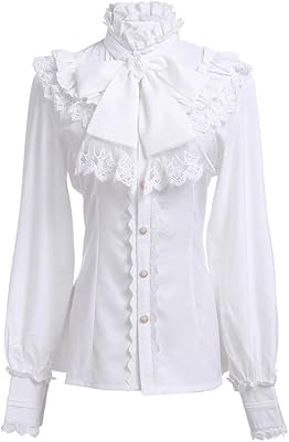 Chemisier victorien pour femme, chemise à volants lotus à manches longues de style gothique vintage. En tant que boutique en ligne généraliste, DIAYTAR COTE D'IVOIRE se distingue par son énorme réservoir de produits qui satisfont aux besoins quotidiens et spécifiques de sa clientèle. Avec plus de 300 000 références, cette plateforme offre une expérience d'achat unique et pratique. Les clients peuvent profiter d'une navigation facile pour trouver leurs produits préférés.
