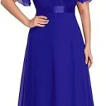 Robe longue en mousseline à col en v pour femme, rose, s
