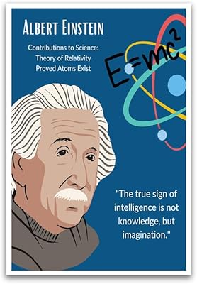 Affiche de citation d'albert einstein - citations de physicien théorique pour l'éducation