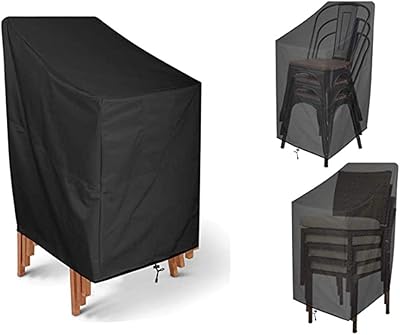Housse de chaise de patio, housse de chaise empilable en plastique sec robuste
