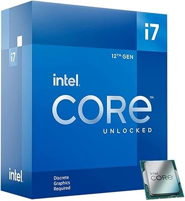 Intel core i7-12700kf, 8c+4c/20t, 3,60-5,00 ghz, boîtier non kohler