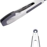 Pinces de cuisson kitchendo avec embouts en silicone 9 pouces, confort à une main,