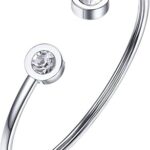 Bracelets élégants en acier inoxydable plaqué or 18 carats pour femmes avec diamants
