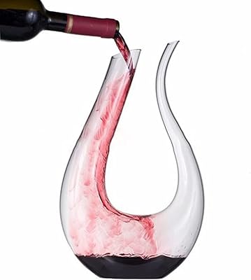 Carafe à vin - carafe à vin contemporaine transparente en forme de u