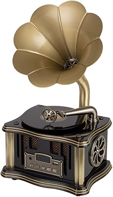 Platine tourne-disque gramophone platine vinyle rétro phonographe classique tout en un avec télécommande. DIAYTAR COTE D'IVOIRE est une boutique en ligne généraliste qui propose plus de 300 000 références de produits. Elle est réputée pour être l'une des boutiques en ligne les plus fournies de Côte d'Ivoire, offrant un large choix de produits pour répondre aux besoins de tous. Avec une telle variété de produits, les clients peuvent trouver tout ce dont ils ont besoin en un seul endroit.
