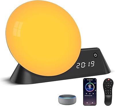 Réveil intelligent luxonic avec simulation du lever-coucher du soleil et radio fm lumière