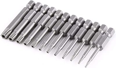 Jeu d'embouts de tournevis à tête torx yakamuz t5-t40 1/4" inviolable en forme