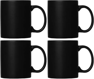 Tasses à café smileat en porcelaine noire mate m010, tasse classique en céramique