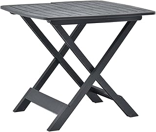 Vidaxl table de jardin pliante table de bistro en plastique bureau d'extérieur réglable