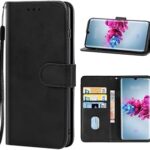 Coque bgm compatible avec zte axon 11 5g, étui en cuir noir