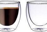 Tasse en verre à double paroi blackstone, transparente, adaptée au café, lot