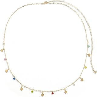 Collier de nombril en perles javist star, chaîne de taille en strass, accessoires