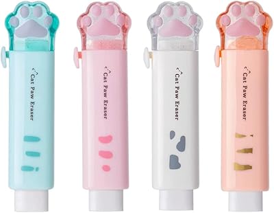 Gomme rétractable, caoutchouc mignon pour enfants, gomme en caoutchouc griffe de chat à