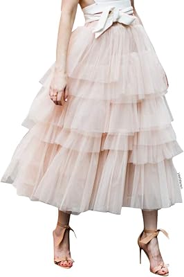 Jupe mi-longue en tulle superposé rose-noir pour femme pour le ballet et le bal