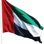 Drapeau des émirats arabes unis de haute qualité, taille 1,5x3m