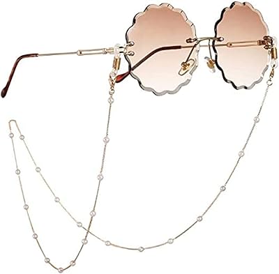 Chaîne de perles pour lunettes de soleil et lunettes de lecture, collier