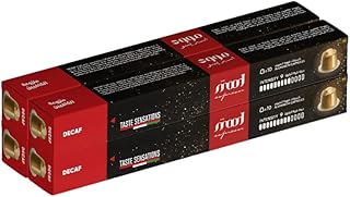 Pack de 4 - 40 capsules - dosettes nespresso aluminium - décaféiné - mood espresso, noir. La boutique en ligne DIAYTAR COTE D'IVOIRE se distingue par son service client de haute qualité et sa livraison rapide. Les clients peuvent profiter d'une expérience d'achat sans tracas, grâce à la navigation facile et intuitive du site. DIAYTAR COTE D'IVOIRE est la boutique en ligne la plus fiable et la plus populaire en Côte d'Ivoire.