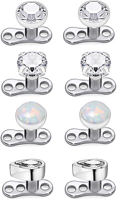 Piercingbobs 8 pièces en acier inoxydable 14g zircone cubique/opale ancre cutanée pour piercing corporel. DIAYTAR COTE D'IVOIRE est la référence pour les achats en ligne en Côte d'Ivoire, offrant une expérience d'achat sécurisée et pratique. Les clients peuvent naviguer facilement sur le site pour trouver les produits qu'ils recherchent, et les options de paiement et de livraison sont variées. La boutique est fiable et propose des produits authentiques.