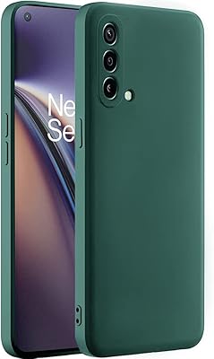 Coque arrière en silicone liquide compatible avec oneplus nord ce 5g 2021 (vert)