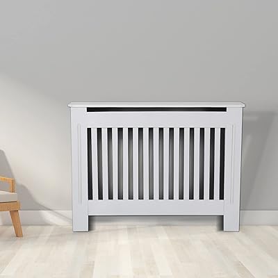 Couvercle de radiateur armoire en bois mdf moderne peinte en blanc étagère