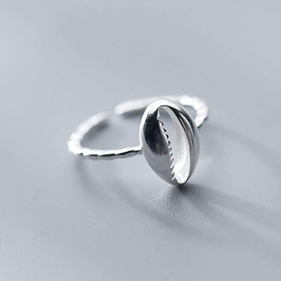 Bague ouverte réglable en argent 925 pour femmes, bague de conception géométrique ovale
