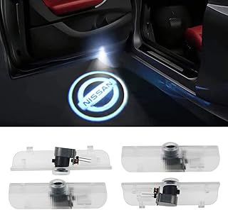Feux de porte led avec logo de bienvenue pour nissan altima/armada/maxima/quest/titan, 4 pièces