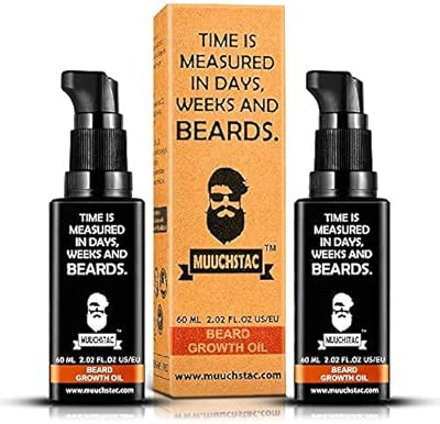 Huile de croissance de barbe pour hommes muchstuck (paquet de 2), 120 ml