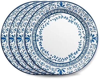 Ensemble d'assiettes en verre corel vitrelle résistant aux éclats 4 pièces