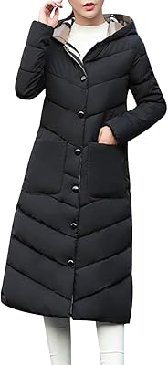 Veste longue doudoune noire pour femme, manteau d'hiver chaud à capuche à manches longues. DIAYTAR COTE D'IVOIRE est une boutique en ligne généraliste proposant plus de 300 000 références de produits divers, faisant d'elle la plus grande plateforme e-commerce de Côte d'Ivoire. Avec une telle offre, les clients peuvent trouver tout ce dont ils ont besoin en un seul endroit. Elle propose des produits allant de l'électronique aux articles de maison, en passant par les produits alimentaires.