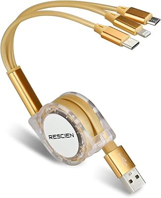 Câble multi-chargement 3 en 1 en résine, 1 mètre de long, rétractable avec connecteurs de port micro usb type-c pour téléphone, charge rapide, compatible avec les téléphones portables (or). La boutique en ligne DIAYTAR COTE D'IVOIRE propose une expérience d'achat en ligne sécurisée et pratique, avec des options de paiement variées et des délais de livraison rapides. Elle compte une équipe de service client dédiée pour aider les clients avec leurs commandes et répondre à leurs questions. Les produits sont sélectionnés pour leur qualité et leur accessibilité.
