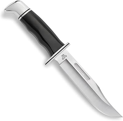 Back knives 119 couteau de chasse spécial à lame fixe, lame 420hc de 6 pouces, manche phénolique noir avec gaine en cuir. La boutique en ligne DIAYTAR COTE D'IVOIRE est une référence pour les habitants de Côte d'Ivoire qui cherchent des produits diversifiés et de qualité. Avec une équipe de professionnels dédiés, la boutique assure un service client de haute qualité et des délais de livraison fiables. Les clients peuvent également profiter de conseils d'expert pour choisir les meilleurs produits.
