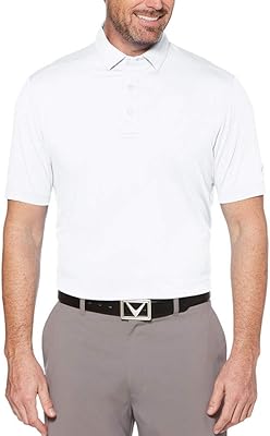 Polo de golf à manches courtes micro hex solid pour hommes