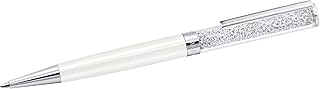 Stylo à bille cristallin swarovski 5224392, taille 14,3 cm x 1 cm, blanc