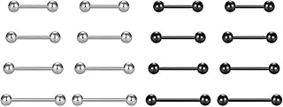 12 g ensemble d'anneaux de perçage corporel en acier inoxydable