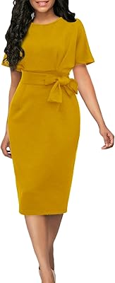 Robes moulantes à manches longues pour femmes, taille haute, robes de travail décontractées pour le bureau avec ceinture. DIAYTAR COTE D'IVOIRE, c'est la garantie d'un shopping en ligne sécurisé et fiable. Cette boutique généraliste propose une vaste gamme de produits, allant des accessoires de mode aux appareils électroménagers, en passant par les produits high-tech. Le choix est immense, avec plus de 300 000 références à votre disposition.