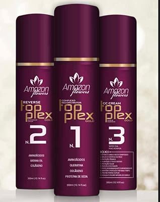 Kit de lissage des cheveux à la kératine gold topplex d'amazon flowers