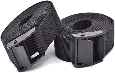 Sangles d'arrimage réglables et robustes pour motos, marchandises, camions, remorques et bagages - 3 m x 25 mm, noires, 2 pièces. DIAYTAR COTE D'IVOIRE est une boutique en ligne généraliste qui propose plus de 300 000 références de produits. Elle est devenue la boutique leader en Côte d'Ivoire en raison de sa large gamme de produits et de sa qualité de service. Elle offre une expérience d'achat en ligne pratique et sécurisée.