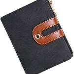 Castowave mini portefeuille rfid à deux volets en cuir pour femme