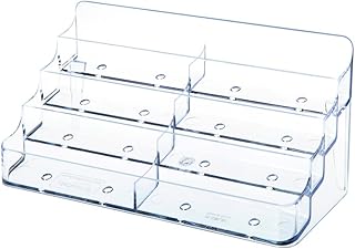 Porte-cartes de visite en acrylique à 8 poches pour bureau, porte-cartes de visite